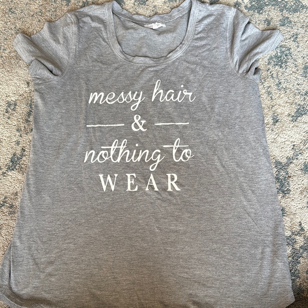 Maurices Heather Gray V-Neck Top